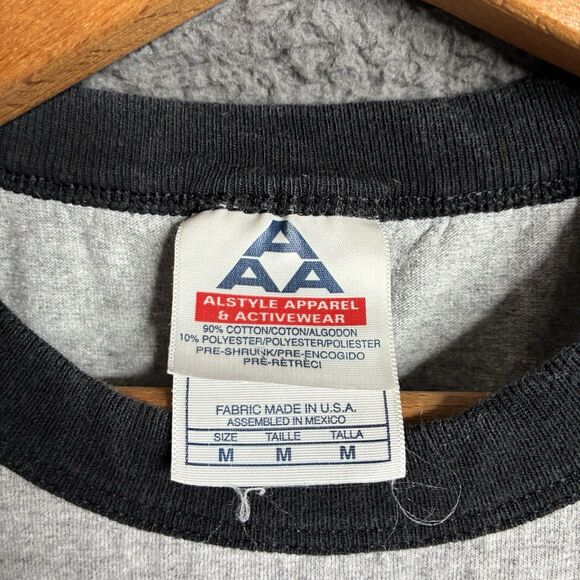 Vintage T-Shirt State Prison Bowling League Ringer Tee Mens Medium Humor - Picture 4 of 11